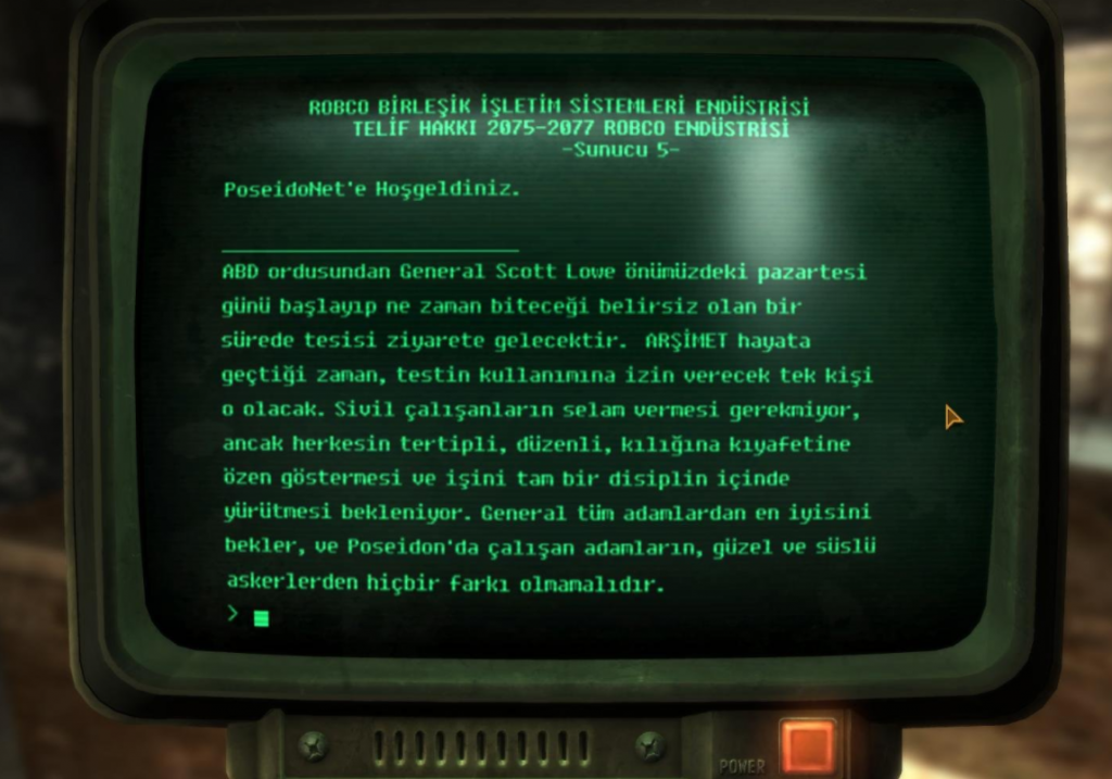 Fallout New Vegas Türkçe Yama Ekran Görüntüsü